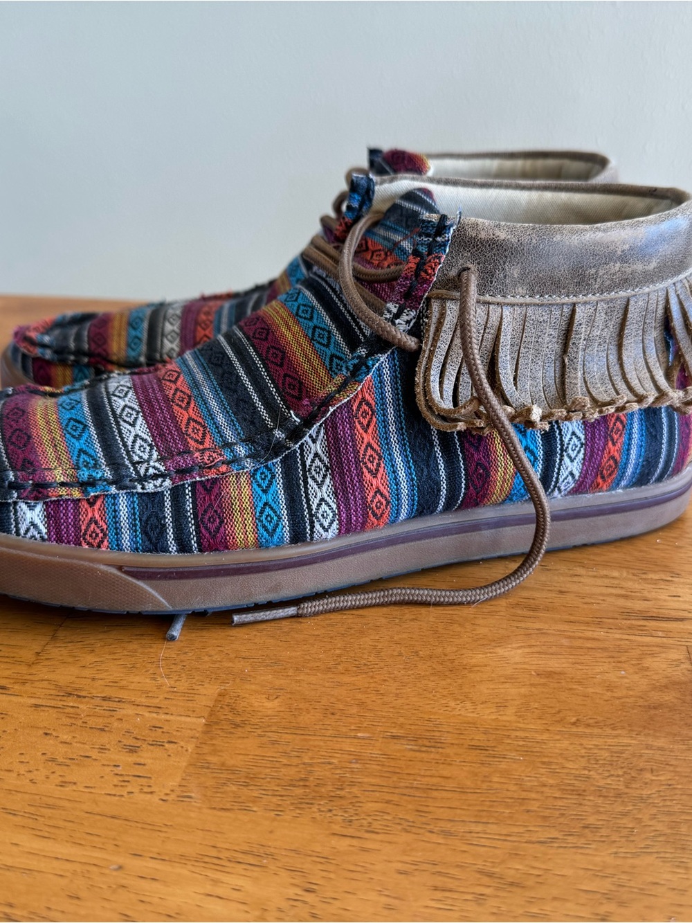 Twisted X Women’s Sz 9 Leather Serape Fringe Ankle Boots